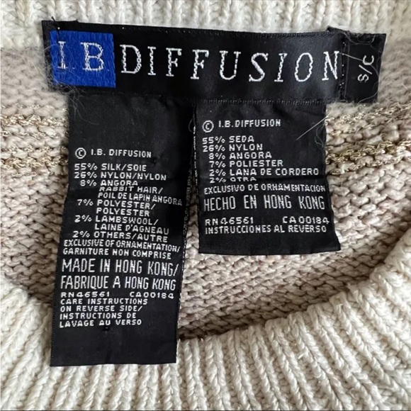 Vintage 80s silk angora wool blend ivory sweater - Picture 6 of 11